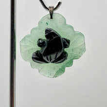 Load image into Gallery viewer, Ribbit Hematite Frog On Aventurine Lily pad Pendant | 28x28.5x11mm |
