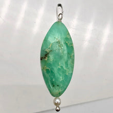 Load image into Gallery viewer, Glowing Green Marquis Chrysoprase Pearl Sterling Silver Pendant | 2 1/8&quot; Long|

