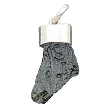 Load image into Gallery viewer, Blue Green Moldavite Sterling Silver Pendant 30x15x6mm | 1 5/8&quot; long
