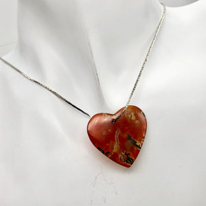 Limbcast Agate Heart Bead | 29x28x3mm | Orange/Green/Clear | Heart | 1 Bead | - PremiumBead Alternate Image 4