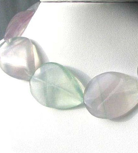 Springtime Three Pastel Fluorite Pendant Beads 008691 - PremiumBead Primary Image 1