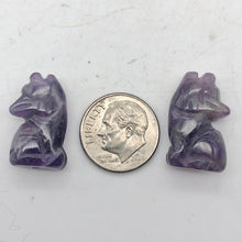 Load image into Gallery viewer, Hand Carved Amethyst Wolf/Coyote Figurine | 21x11x8mm | Purple - PremiumBead Alternate Image 8
