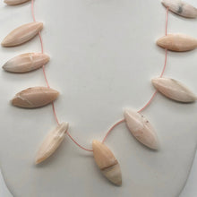 Load image into Gallery viewer, Pink Peruvian Opal Marquis Briolette 12 Bead Strand 10815D - PremiumBead Primary Image 1
