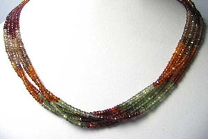 Fancy Natural Autumn Sapphire Faceted Bead Strand109922 - PremiumBead Alternate Image 2