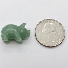 Load image into Gallery viewer, Oink 2 Carved Aventurine Pig Beads | 21x13x9.5mm | Green - PremiumBead Alternate Image 10
