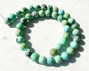 3 Beads of Round Robin Egg Blue 10-11mm Natural American Turquoise 7416B - PremiumBead Alternate Image 3