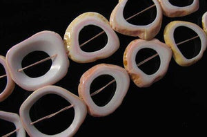 1 Pink Conch Shell 37x36mm to 45x43mm Picture Frame Bead 9831 - PremiumBead Primary Image 1