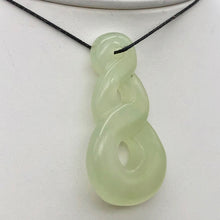 Load image into Gallery viewer, Carved Serpentine Infinity Pendant with Simple Black Cord 10821N - PremiumBead Alternate Image 2
