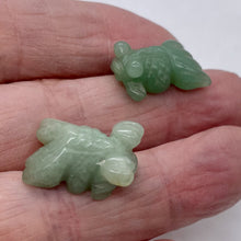 Load image into Gallery viewer, Aventurine 2 Koi Carved Goldfish Beads | 23x11x5mm | Green
