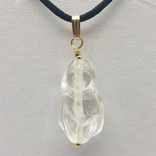 Load image into Gallery viewer, Hand Carved Quartz Female Laughing Buddha Pendant with 14k Gold Filled | 1 3/4&quot; - PremiumBead Primary Image 1
