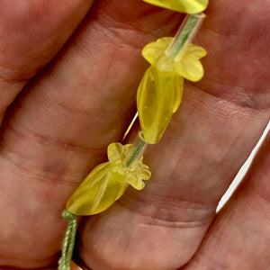 2 Lovely Carved Serpentine Jade Trumpet Flower Beads | 2 Beads | 16x10mm |8921 - PremiumBead Alternate Image 3