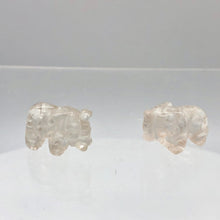 Load image into Gallery viewer, Wild Hand Carved Clear Quartz Elephant Figurine | 20x15x7mm | Clear - PremiumBead Alternate Image 5

