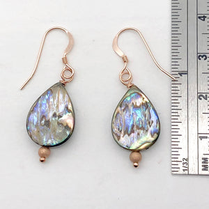 Labradorite 14k Gold Filled Drop Earrings | 1 1/4" Long | Rainbow |