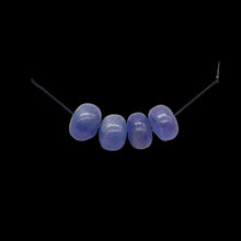 Load image into Gallery viewer, Rare Tanzanite Smooth Roundel Beads | 4 Beads | 6-6.9mm| Blue | ~ 6 cts | 10387A
