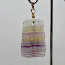 Load image into Gallery viewer, Fluorite 14K Gold Filled Wire Wrap Trapezoid Pendant | 2&quot; Long | Purple, Clear |
