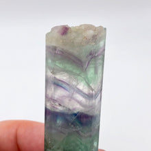 Load image into Gallery viewer, Fluorite Rainbow Crystal with Natural End |2.75x.88x.5&quot;|Green Blue Purple| 1444Q - PremiumBead Alternate Image 2
