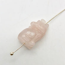 Load image into Gallery viewer, Hand Carved Pink Rose Quartz Wolf/Coyote Figurine | 21x11x8mm | Pink - PremiumBead Alternate Image 6
