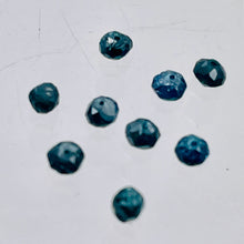 Load image into Gallery viewer, Blue Diamond Faceted Roundel Beads | 3-2.6mm | 9 Beads | ~1.0 carat |10597A
