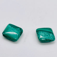 Load image into Gallery viewer, Superb Malachite Diagonal Drilled Square Coin Beads | 2 Beads | 14x12mm |
