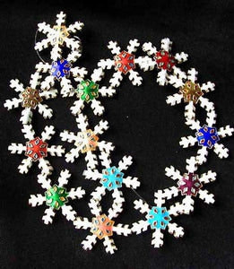 Fab Cloisonne 30x27mm Snowflake Centerpiece Bead Strand 108638 - PremiumBead Primary Image 1
