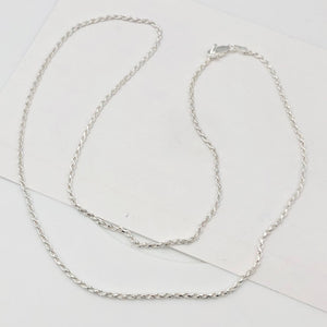 2mm Rope Solid Sterling Silver Italian Made Necklace |16 Inch | 5 Grams |