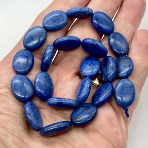 Dumorterite Oval Stone Half Strand | 18x13x7 | Blue | 10 Bead(s) |