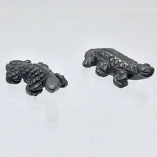 Load image into Gallery viewer, 2 Carved Shiny Hematite Lizard Beads | 26x14x7mm | Graphite - PremiumBead Primary Image 1
