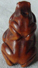 Load image into Gallery viewer, Carved Signed Boxwood Piggy Back Frog Ojime/Netsuke Bead - PremiumBead Alternate Image 4
