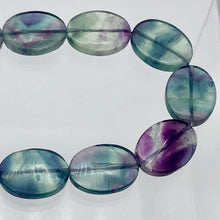 Load image into Gallery viewer, Rare! Carved 20x15mm Oval Fluorite 8&quot; Bead Strand! - PremiumBead Primary Image 1
