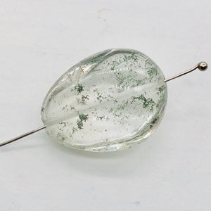Lodalite Quartz Oval Pendant Bead | 27x20x12 mm | Clear Included | 1 Bead |