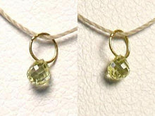 Load image into Gallery viewer, 1 Natural Canary 3x2.5x2mm Diamond 18K Gold Pendant .22cts 8798M - PremiumBead Primary Image 1
