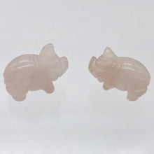 Load image into Gallery viewer, Oink 2 Carved Rose Quartz Pig Beads | 21x13x9.5mm | Pink - PremiumBead Alternate Image 2
