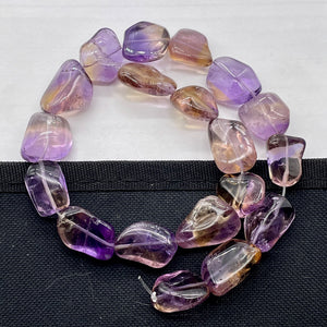 Ametrine Nugget Large Bead Strand | 25x18x14 to 21x15x12 | Purple/Gold| 19 Beads
