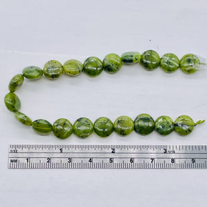 10 Premium Speckle Nephrite 10x5mm Jade Beads 10261