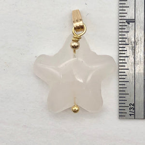 Rose Quartz Starfish Pendant Necklace | Semi Precious Stone | 14k gf Pendant - PremiumBead Alternate Image 6