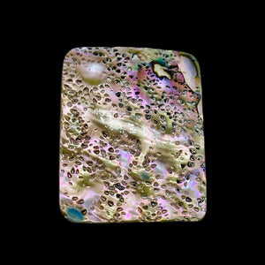 Pink Sheen Abalone 38x29mm Pendant Bead 3151AB