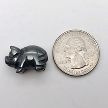 Load image into Gallery viewer, Oink 2 Carved Hematite Pig Beads | 21x13x9.5mm | Silvery Grey - PremiumBead Alternate Image 6
