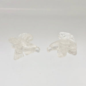 2 Soaring Carved Clear Quartz Eagle Beads | 22x16x13mm | Clear - PremiumBead Alternate Image 2