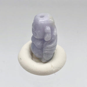 25cts Hand Carved Buddha Lavender Jade Pendant Bead | 21x14x9mm | Lavender - PremiumBead Alternate Image 9