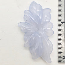 Load image into Gallery viewer, 16.9cts Exquisitely Hand Carved Blue Chalcedony Flower Pendant Bead - PremiumBead Primary Image 1
