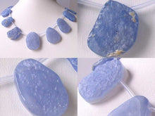 Load image into Gallery viewer, Druzy Blue Chalcedony Briolette Bead Strand 109392G - PremiumBead Alternate Image 5
