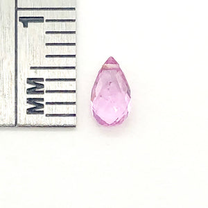 Natural Pink Sapphire Briolette Pendant Bead | 6x3x2mm | .43cts | 1 Bead |