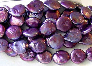Purple Passion 4 FW Coin Pearls 7245 - PremiumBead Alternate Image 2