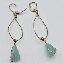 Load image into Gallery viewer, Designer Aquamarine &amp; Sterling Silver Drop Earrings 7103E - PremiumBead Alternate Image 3
