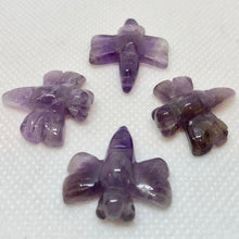 Load image into Gallery viewer, 2 Hand Carved Amethyst Dragonfly Animal Beads | 21x20.5x6.5mm | Purple - PremiumBead Alternate Image 4

