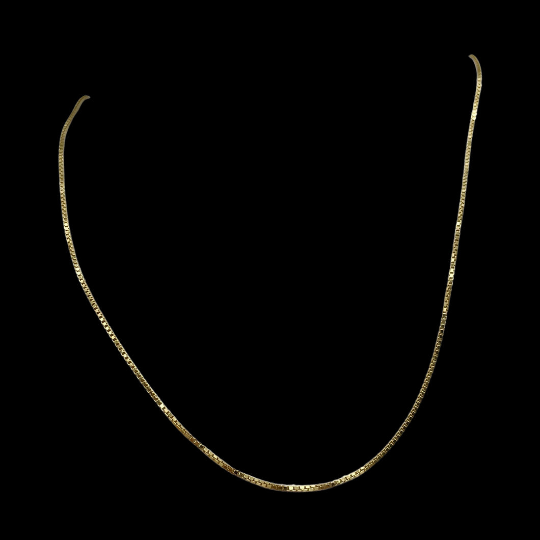 Box Chain Necklace Vermeil over Sterling Silver | 24