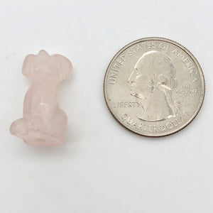 Faithful 2 Rose Quartz Hand Carved Dog Beads | 20x12x10mm | Pink - PremiumBead Alternate Image 6