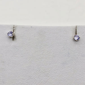 June Birthstone Sparkle! 3mm Lilac Cubics & Sterling Silver Earrings 10146F - PremiumBead Alternate Image 3