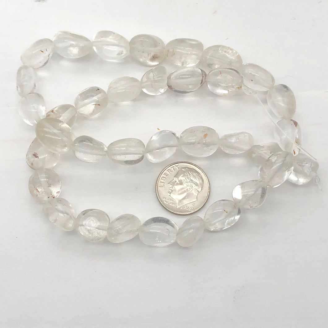 Lodalite Nugget Bead Strand | 10x9x9 - 13x10x8mm | Clear | 35 Beads |