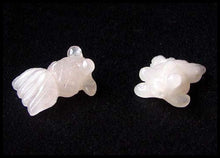 Load image into Gallery viewer, Swim 2 Carved Rose Quartz Goldfish Beads | 20x14x8mm | Pink - PremiumBead Primary Image 1

